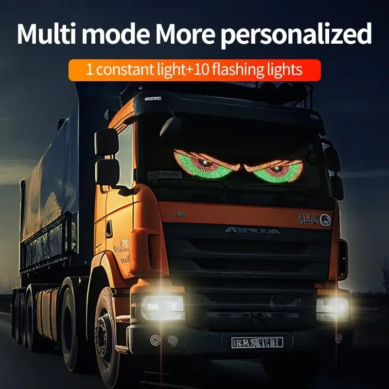 🚚 Fast Delivery Kenya 💵 COD Available Portable！LED Devil Eye Car Light for Windshield Decoration Bright Multi Mode Light for Car Truck SUV
