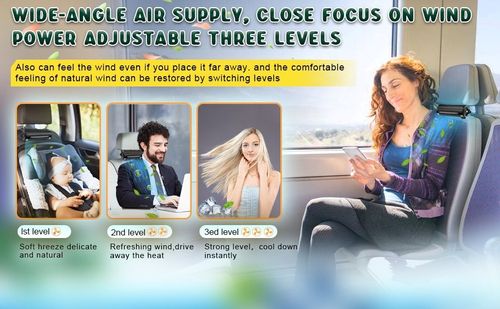 🧊🌬️Car seat cooling fan with 3 speeds fast cooling mini fan