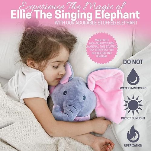 Ellie the Elephant - Musical Hide-and-Seek Elephant Toy - Interactive Plush Animal with Moveable Ears for Babies - Hide-and-Seek Fun