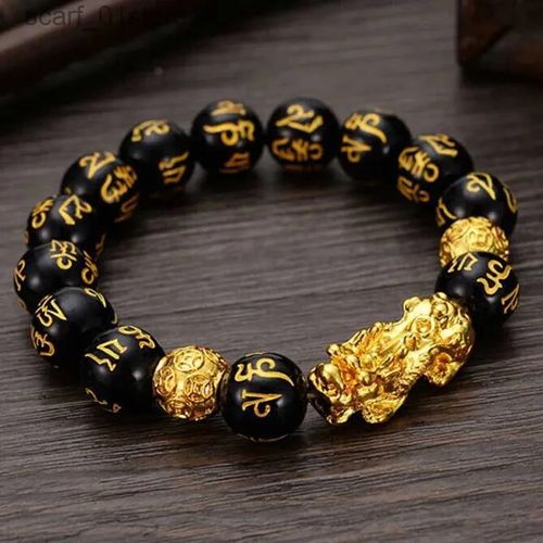 🔥Popular in Europe and Americ🔥Feng Shui Pixiu Ring and Bracelet Set - Obsidian Beads for Wealth and Good Luck !