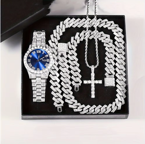 Men's Zircon Watch Jewelry