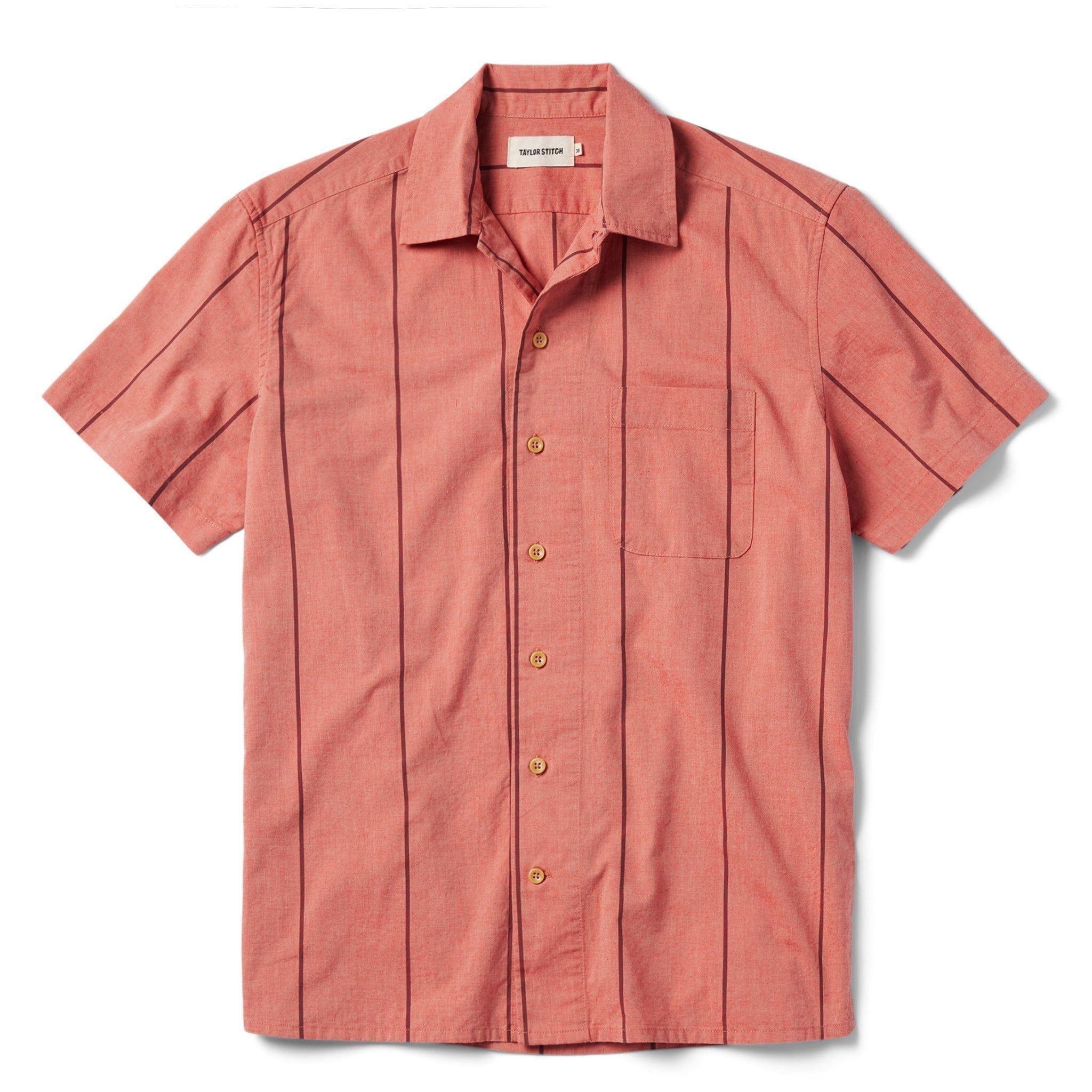 The Short Sleeve Hawthorne in Rust Stripe