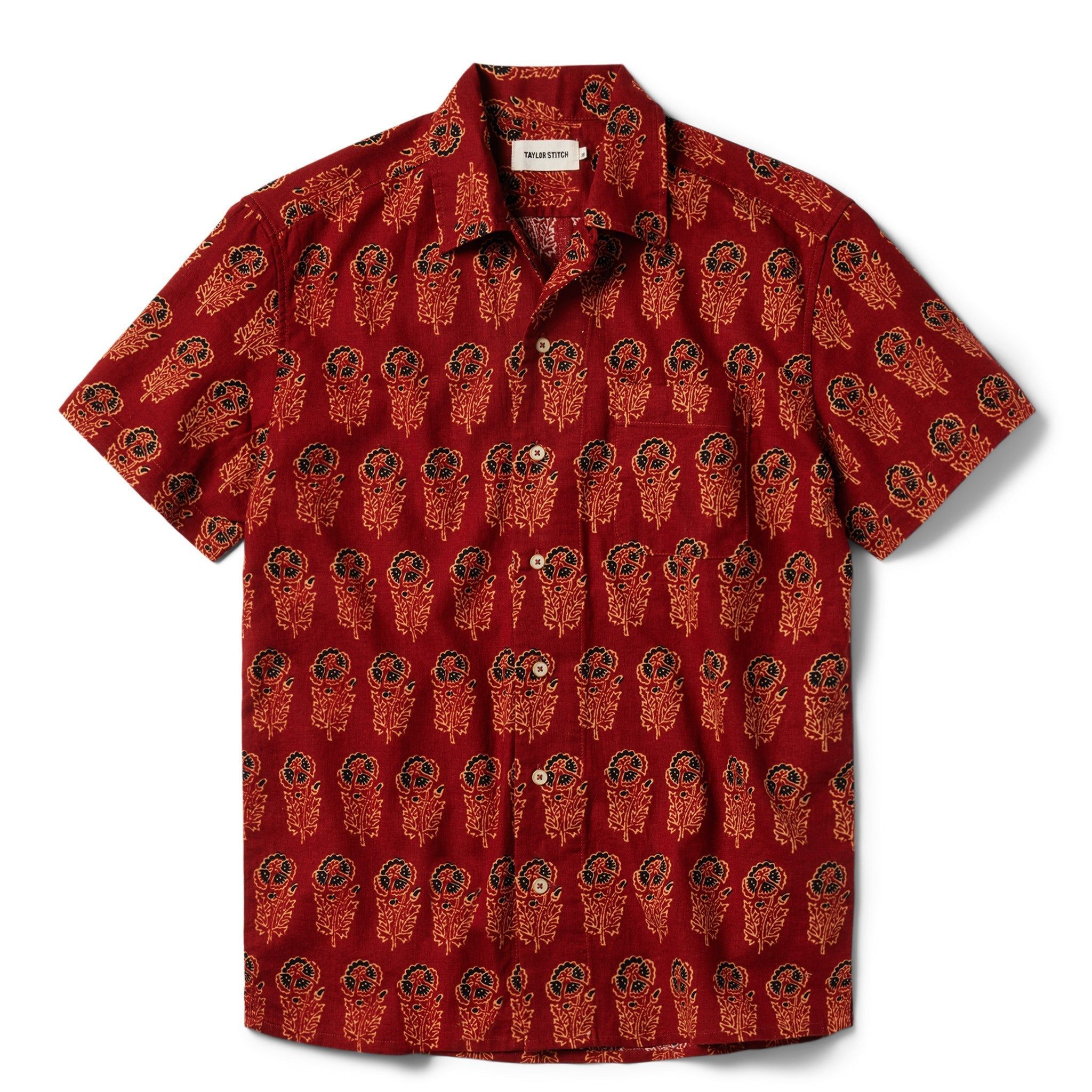 The Short Sleeve Hawthorne in Rust Floral