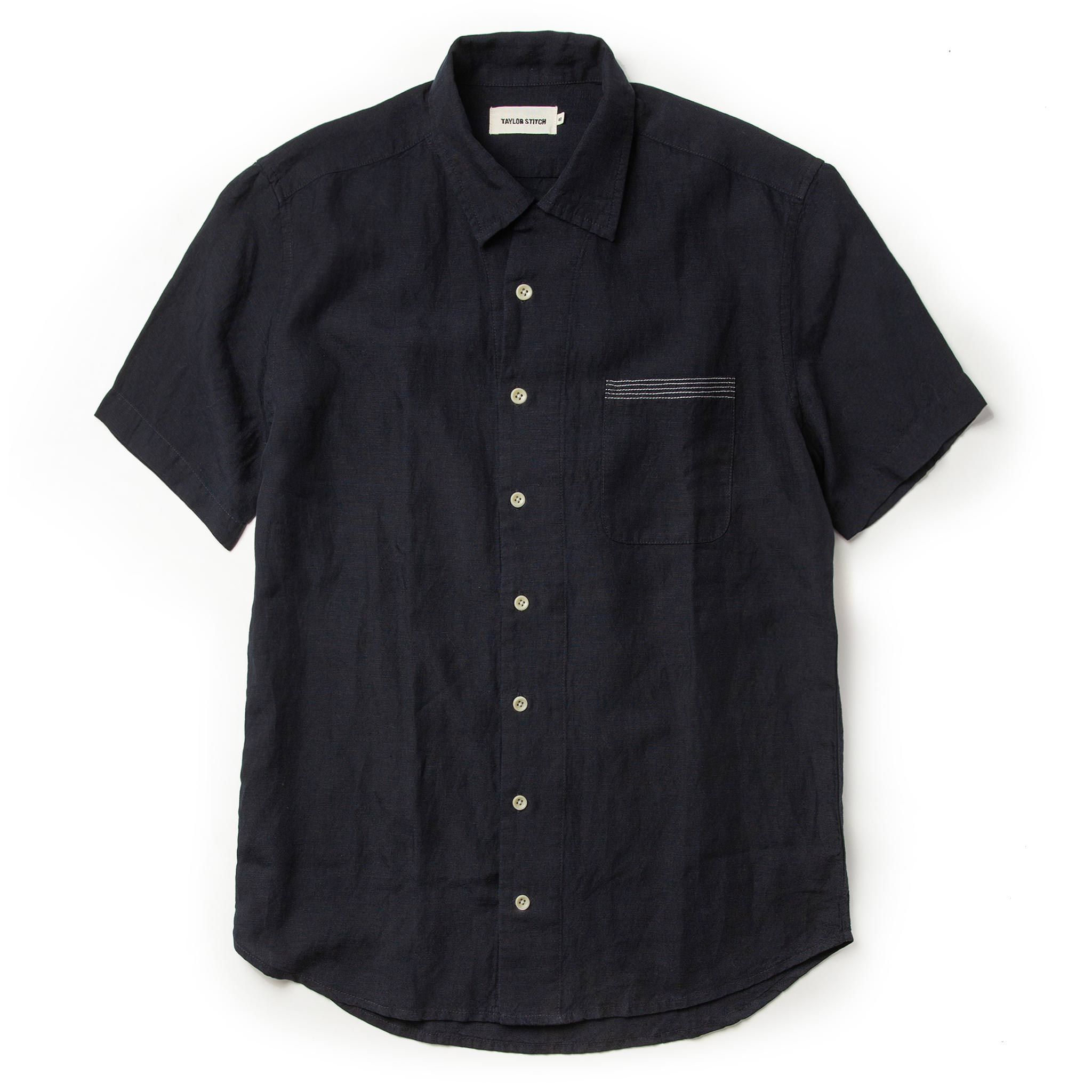 The Short Sleeve Hawthorne in Navy and Natural