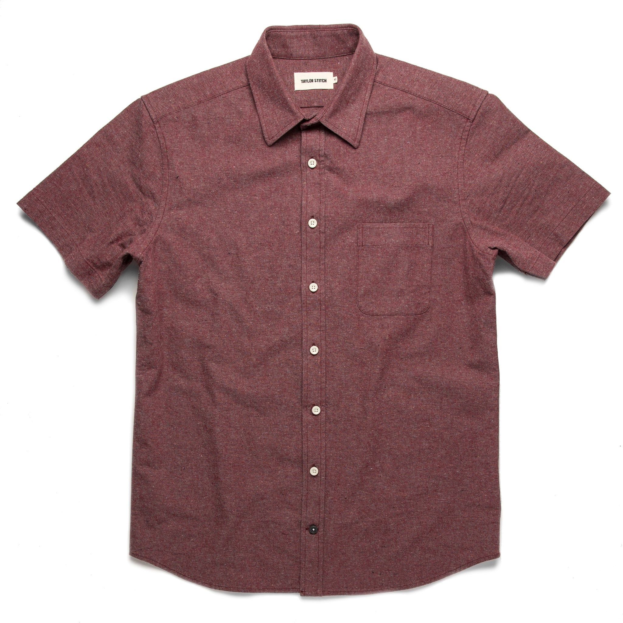 The Short Sleeve California in Burgundy Hemp