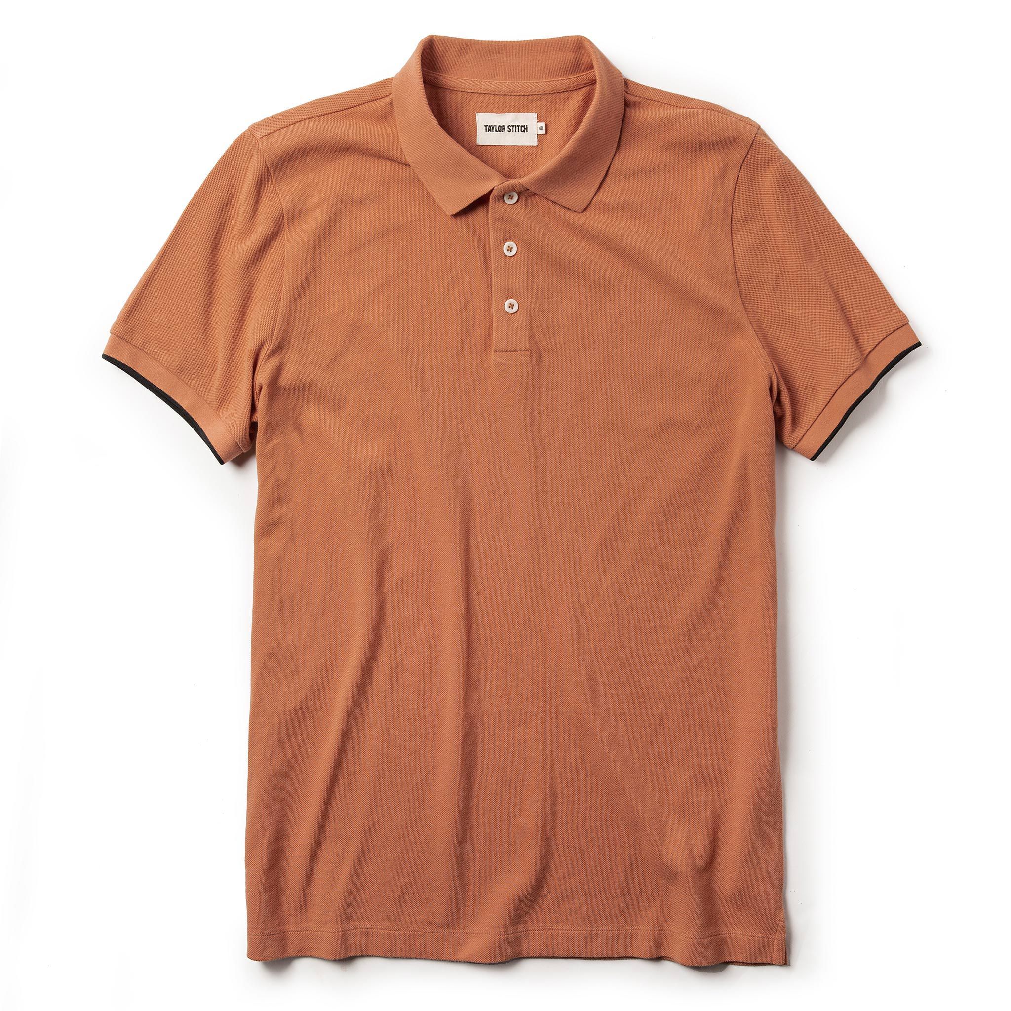 The Pique Polo in Coral