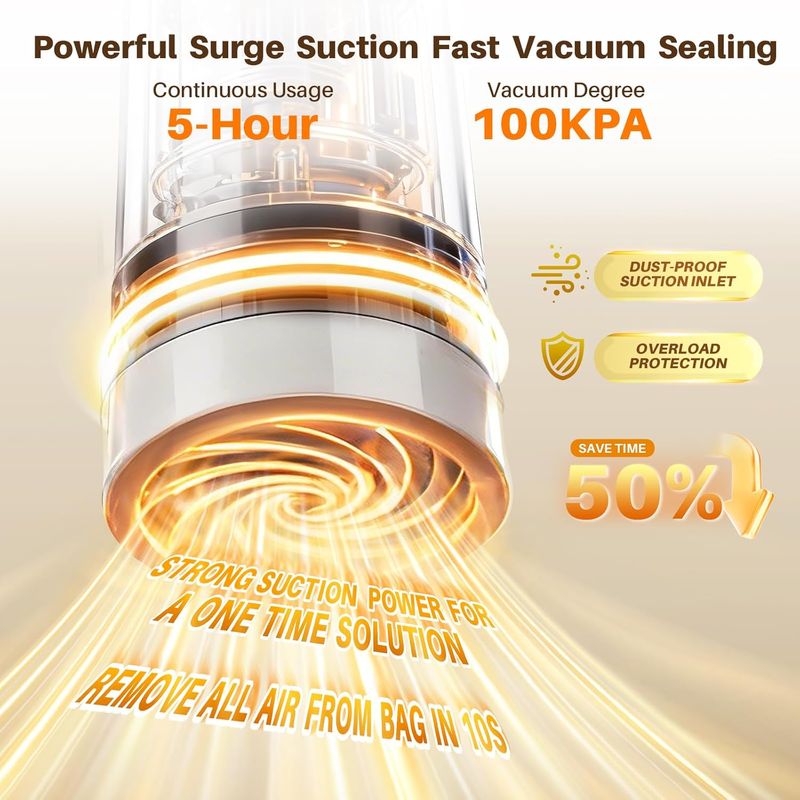 Vekzio Ultra-Powerful Portable Food Vacuum Sealer