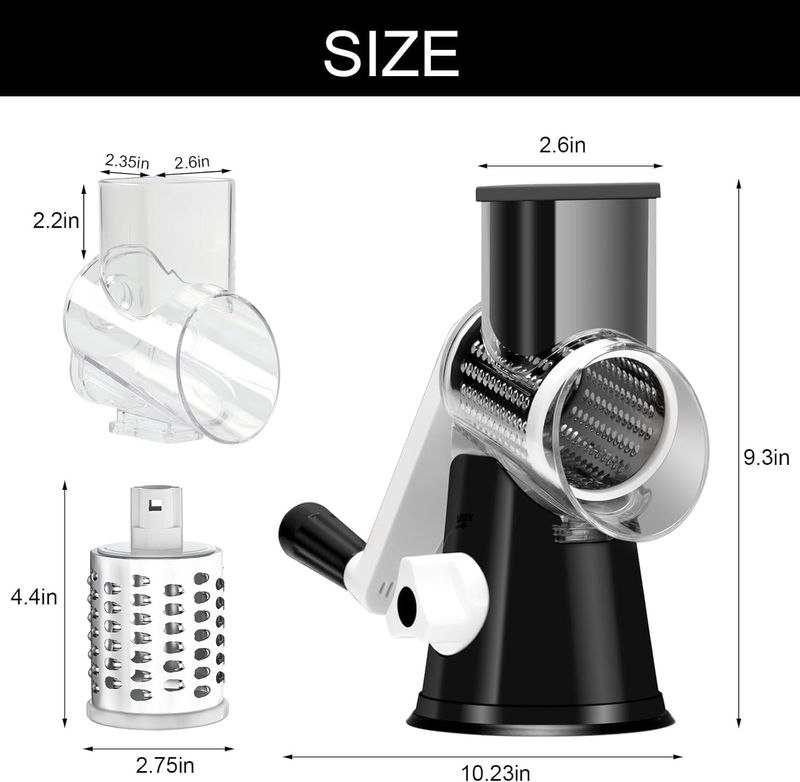 Vekzio Rotary Cheese Grater Hand Crank