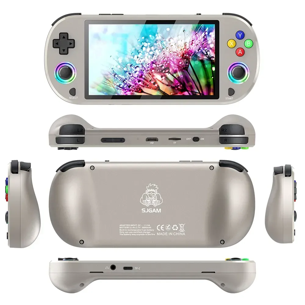 2025 New Double Handheld Game Console M22 P Handheld Game Console 5.0 Inch Screen 1920*1080 IPS Display Support LINUX System Portable
