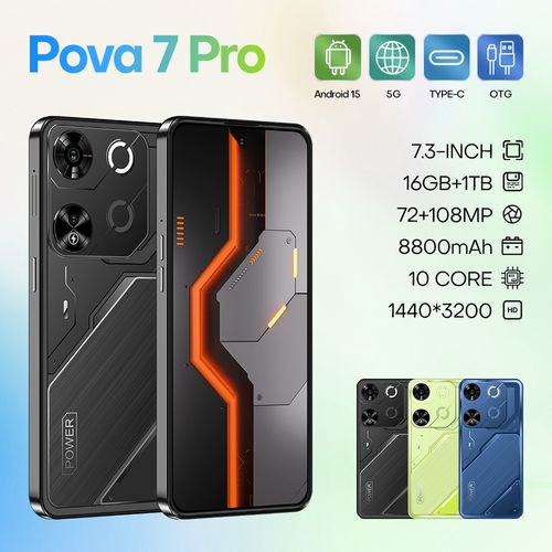 2025 Trending New Pova7PRO Flagship 7.3-inch 2+16GB 5G Smartphone