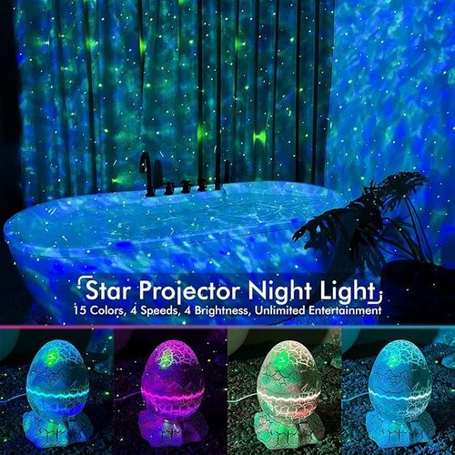 Rossetta Galaxy Projector, Bedroom Star Projector, Children's Night Light with Bluetooth Speaker, Bluetooth Speaker, Timer and Remote Control, Room Decoration for Girls, Boys, Adults, Holidays, and Birthdays