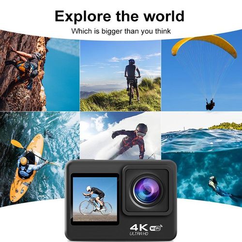 2025 Hot Sale Low Price 4K 60FPS WiFi Waterproof Sports Camera, Diveable, Helmet Mount, 4K Action Camera with Image Stabilization, HD Sports DV Outdoor Cycling Camera