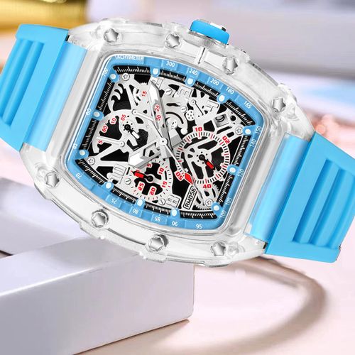Quartz skeleton luminous men's wristwatch