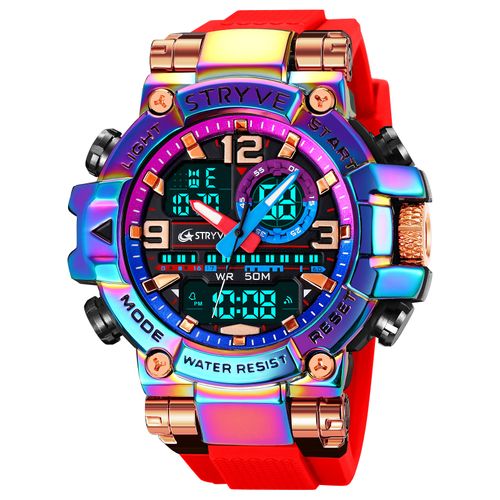Luminous Water-Resistant Dual-Movement Sports Watch