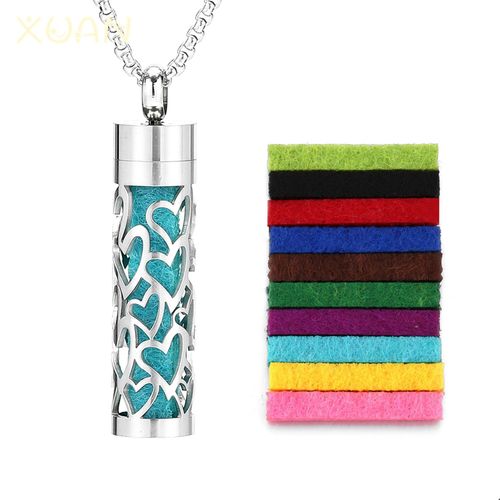 Hollowed-out aromatherapy diffuser necklace