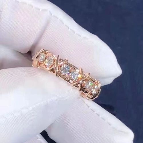 Fashionable sterling silver moissanite full diamond trendy cross ring