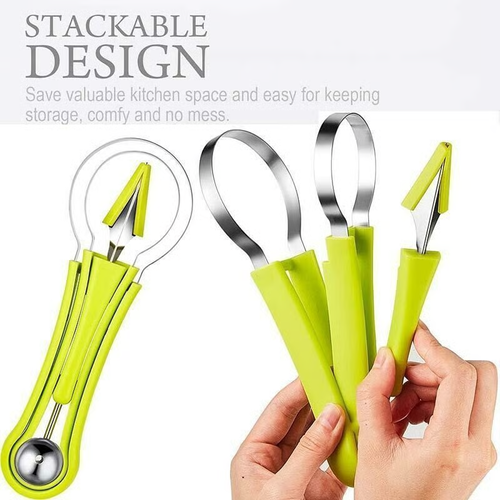 4 in 1 stainless steel fruit tool set