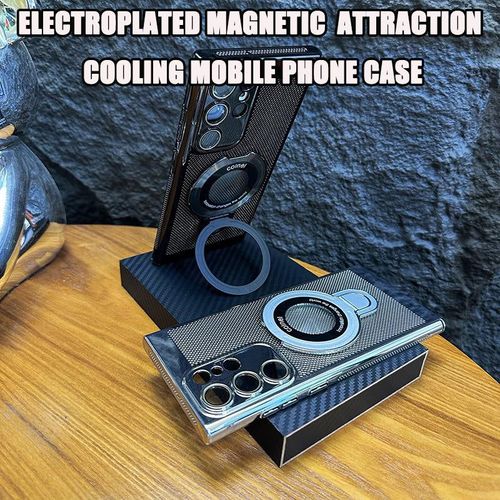 Suitable For Samsung S23 and S24 Series Electroplated Magnetic Attraction Cooling Mobile Phone Case