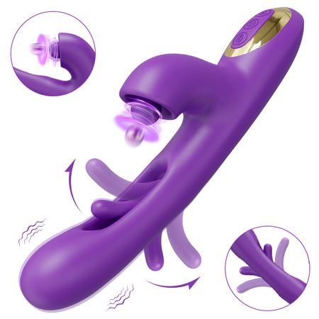 Innovative Flapping G spot Vibrator with Replaceable Silicone Sleeves for Tapping, Tickling & Licking Function