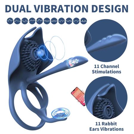 Dual Vibration APP Intelligent Control Fast Charging 4 in 1 Double Vibrating Stimulation Waterproof Sex Toys for Men