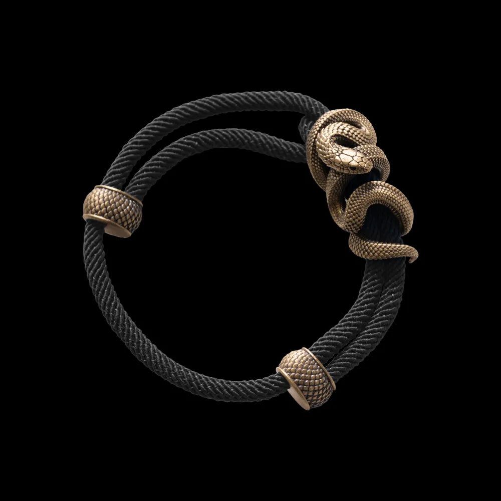Blackened Black Mamba Rope Bracelet Adjustable Colorful Rope Handmade Gifts