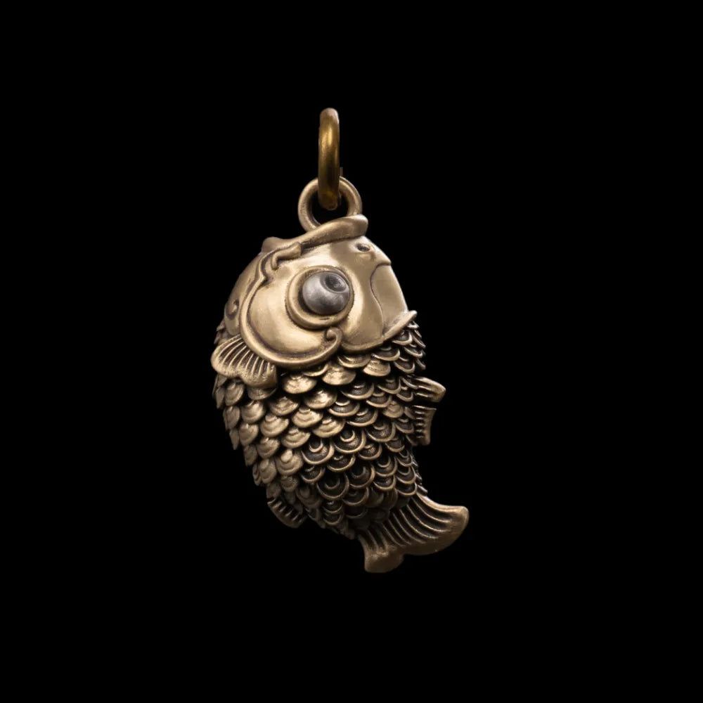 Koi Fidget Pendant. Fish Keychain. Gift for Men Women. Cute Jewelry