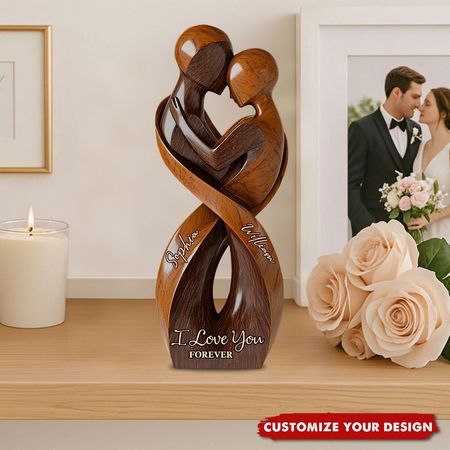 Ich liebe dich für immer – Personalisierte Plakette für Paare