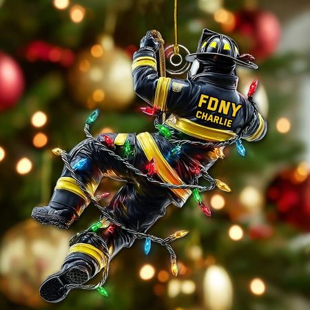 Personalisiertes Feuerwehrmann Ornament, Geschenk für Feuerwehrleute