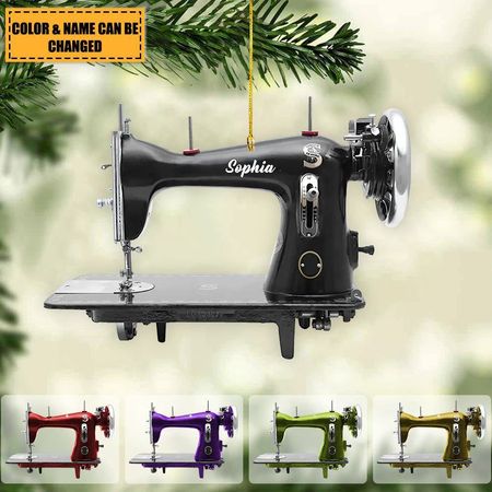 Personalisierter Nähmaschinen-Weihnachtsschmuck