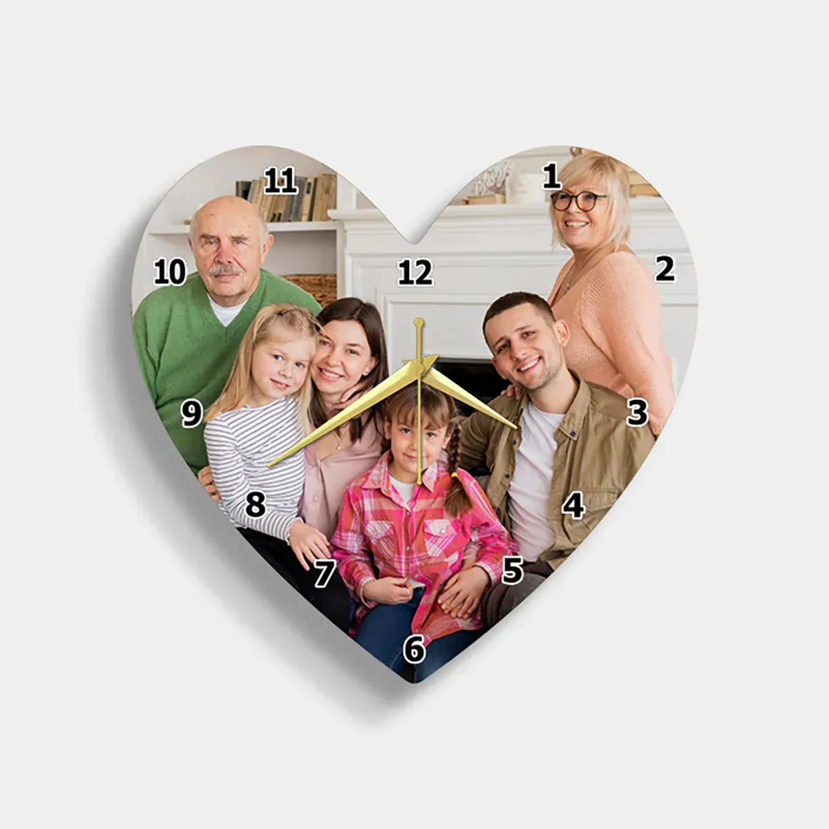 Personalisierte Foto-Wanduhr als Geschenk für die Familie
