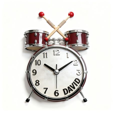 Personal isierte Jazz Drumstick Wanduhr-Ihr Rhythmus, in der Zeit