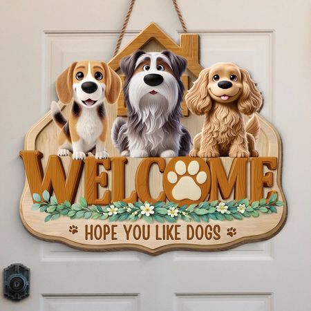 Individuelles Holz schild-Für Hunde-Katzen liebhaber, Hund, Vater und Mutter, Katzen besitzer-Pfoten machen es nach Hause