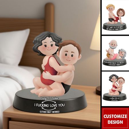 Ich liebe dich auf jeden Fall funktioniert lustig-personal isierte Paar Acryl-Plakette