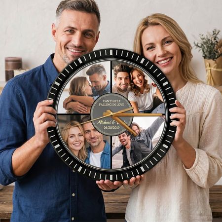 Personal isierte Paar Foto Wanduhr-Custom Romantisches Gedächtnis Geschenk