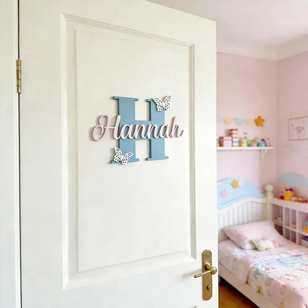 Personal isiertes Monogramm Schlafzimmer Tür Namensschild-Custom Kinderzimmer Wand dekor