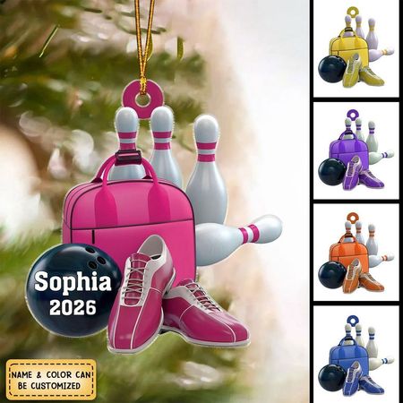 Bowling Personal isierte Weihnachts verzierung, Geschenk für Bowling-Liebhaber