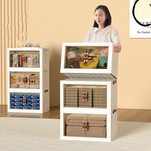 🔥Hot Sale! 4-Layer Durabox Plastic Storage Cabinet with Wheels Stackable Drawer Unit 🔥