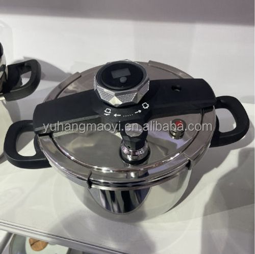 Handle Fold 304 Stainless Steel Rotating Open and Close Gas and Induction Use Bottom Thicken Pressure Cooker