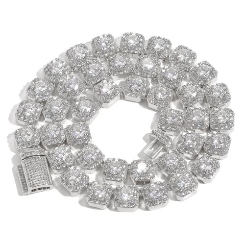Best-selling Rapper Jewelry in Ghana! BES 10MM AAA CZ Hip Hop Tennis Chain, Wholesale Necklace