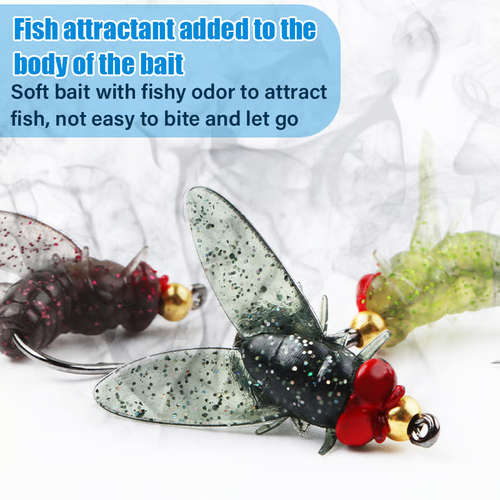 🔥Simulated Flies Fishing Attractor Bait Hook