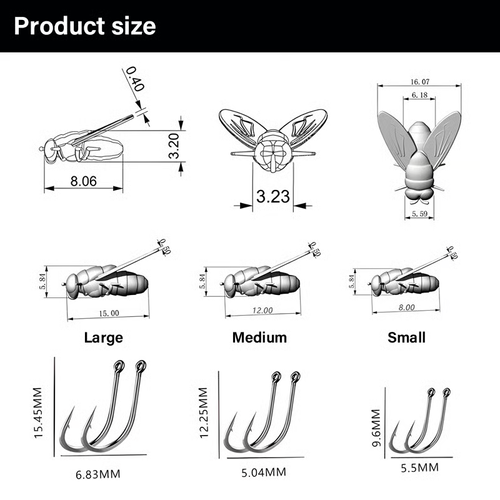 🔥Simulated Flies Fishing Attractor Bait Hook