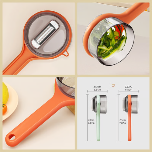 Double-sided Stainless Steel Blade Peeling Knife With Storage Boxs