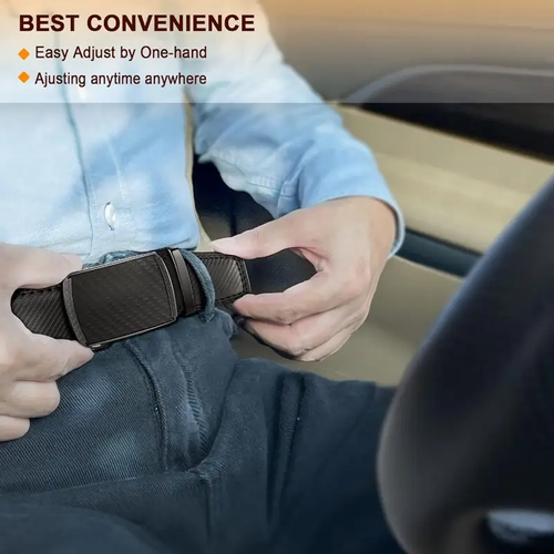 🔥Early Father's Day Leather Ratchet Belt With Adjustable Buckle