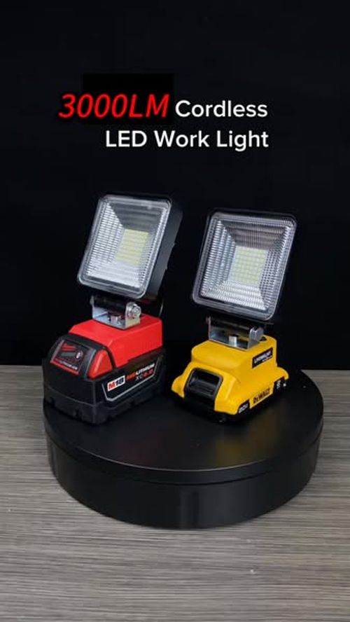 ⚡3000LM Cordless LED Work Light with charging Ports