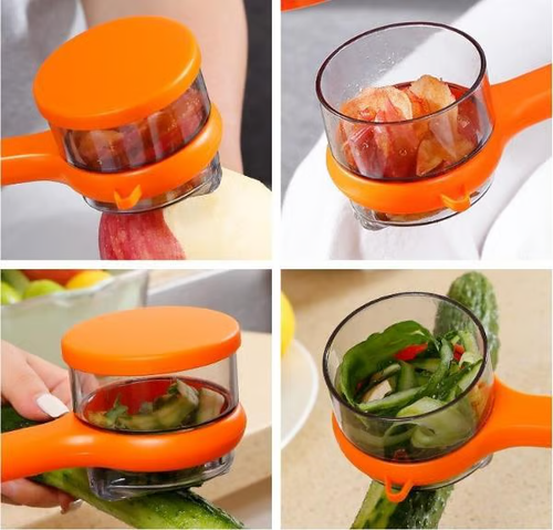 Double-sided Stainless Steel Blade Peeling Knife With Storage Boxs