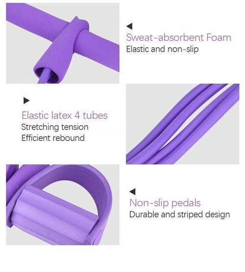 🔥Fitness Resistance Bands-4 Tube Pedal Ankle Puller