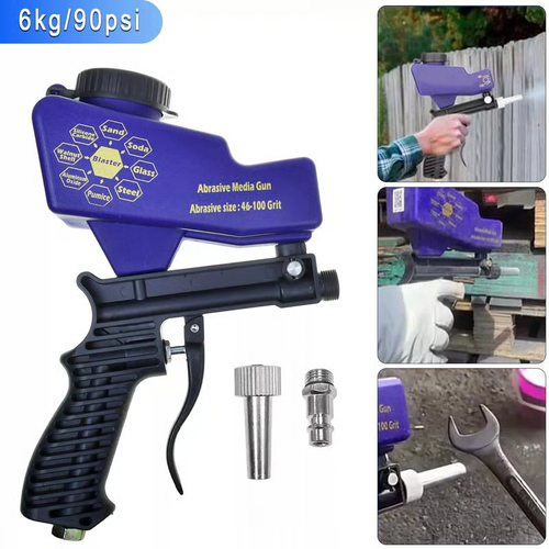 Gravity Sandblasting Tools, Pneumatic Sandblasting Set, Rust Blasting Device Adjustable Blasting Machine, Pneumatic Blasting Tools Set, Professional Car Body Repair Tool for Car Repair, Sandblasting Accessories