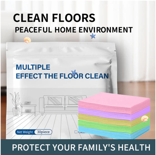 🧹 100pcs Multi-Effect Floor Cleaning Paper – Strong Stain Removal, Fresh Fragrance 🌿