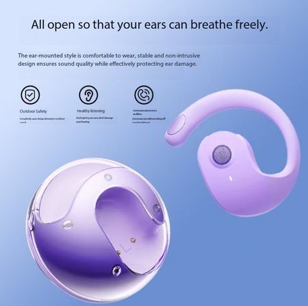 New model small coconut ball Bluetooth headphones - wireless over-ear style with extremely long battery life, noise reduction feature, best-selling AI translation headphones
