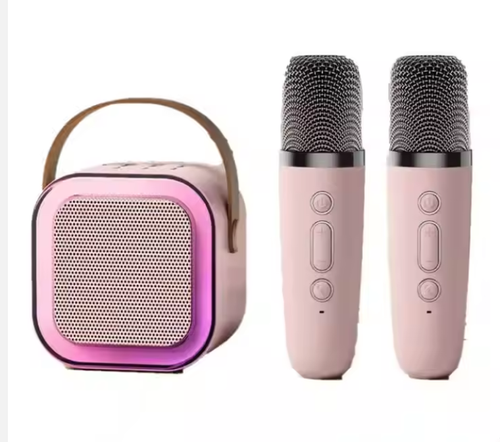 Karaoke Home Wireless BT Outdoor Portable Mini Speaker with Microphone LED K12 Music Player Singing Recorder Ktv Microphone